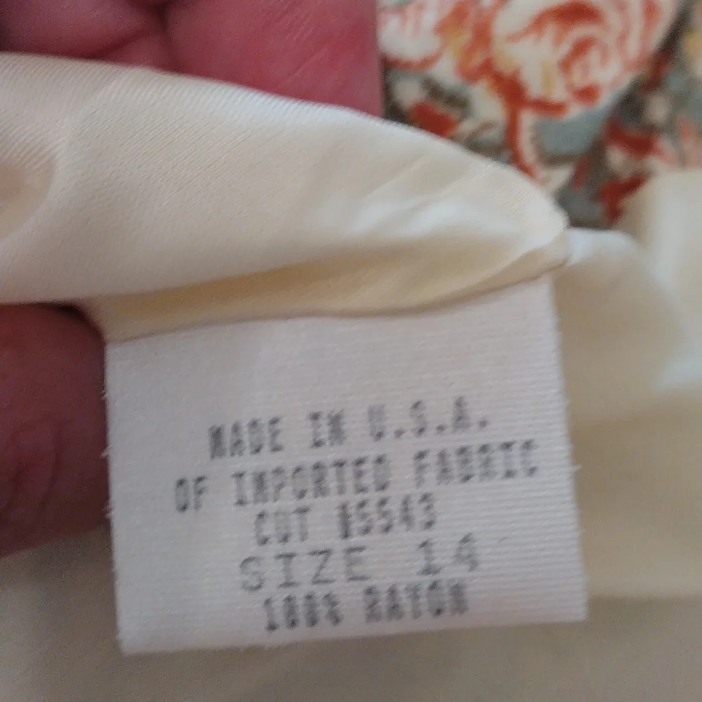 -Vintage Country Shop made in the USA earth tone true wrap lined midi skirt